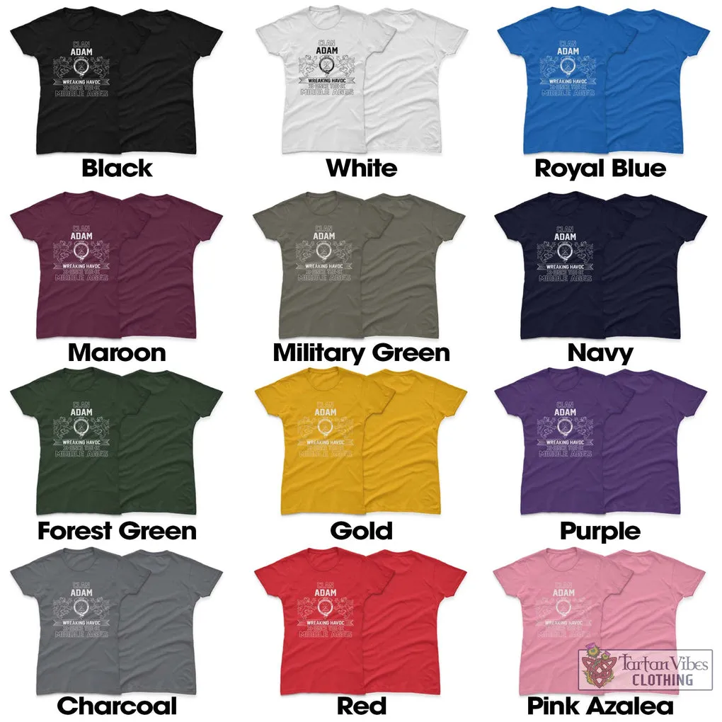 Adam Family Crest 2D Cotton Women's T-Shirt Wreaking Havoc Style