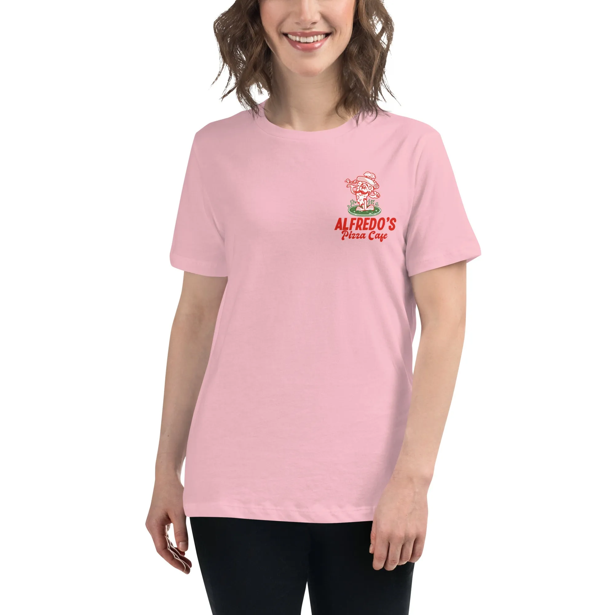 Alfredo's Pizza Cafe Front/Back Women's Relaxed T-Shirt