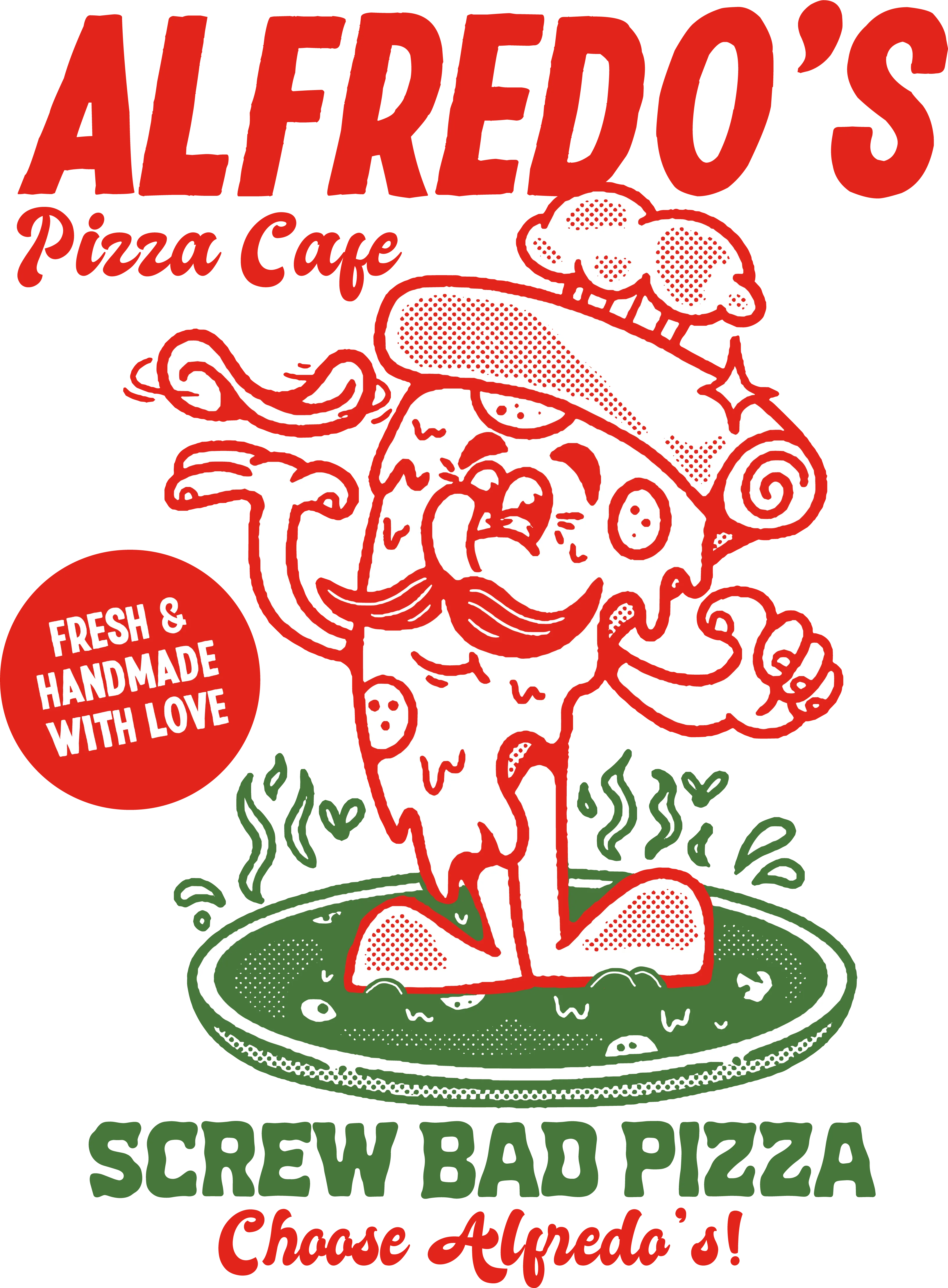 Alfredo's Pizza Cafe Front/Back Women's Relaxed T-Shirt