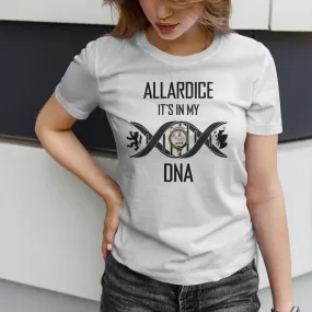 Allardice Family Crest DNA In Me Womens Cotton T Shirt