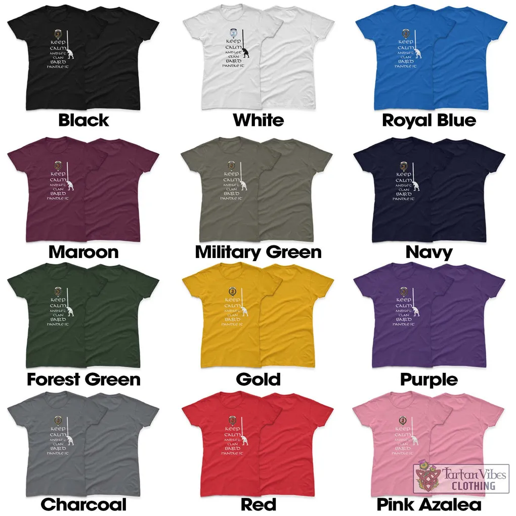 Baird Clan Women's T-Shirt: Keep Calm and Let the Clan Handle It Caber Toss Highland Games Style