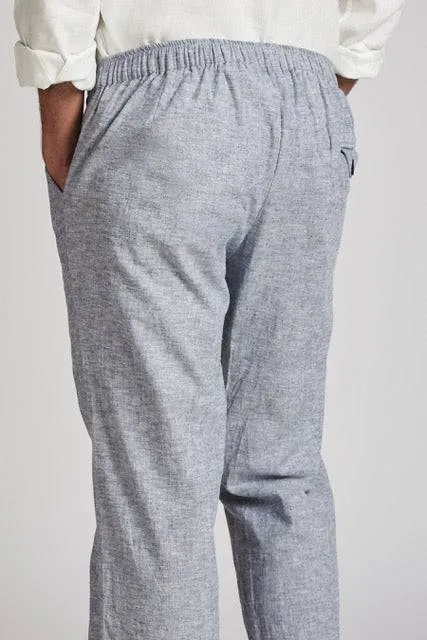 Beacon Casual Pants Blue Melange