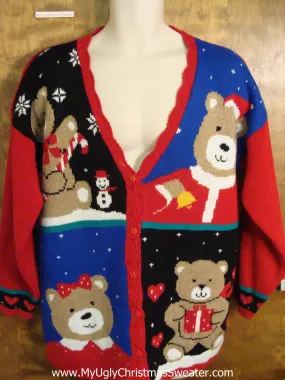 BEST 80s Cute Bears Funny Christmas Sweater