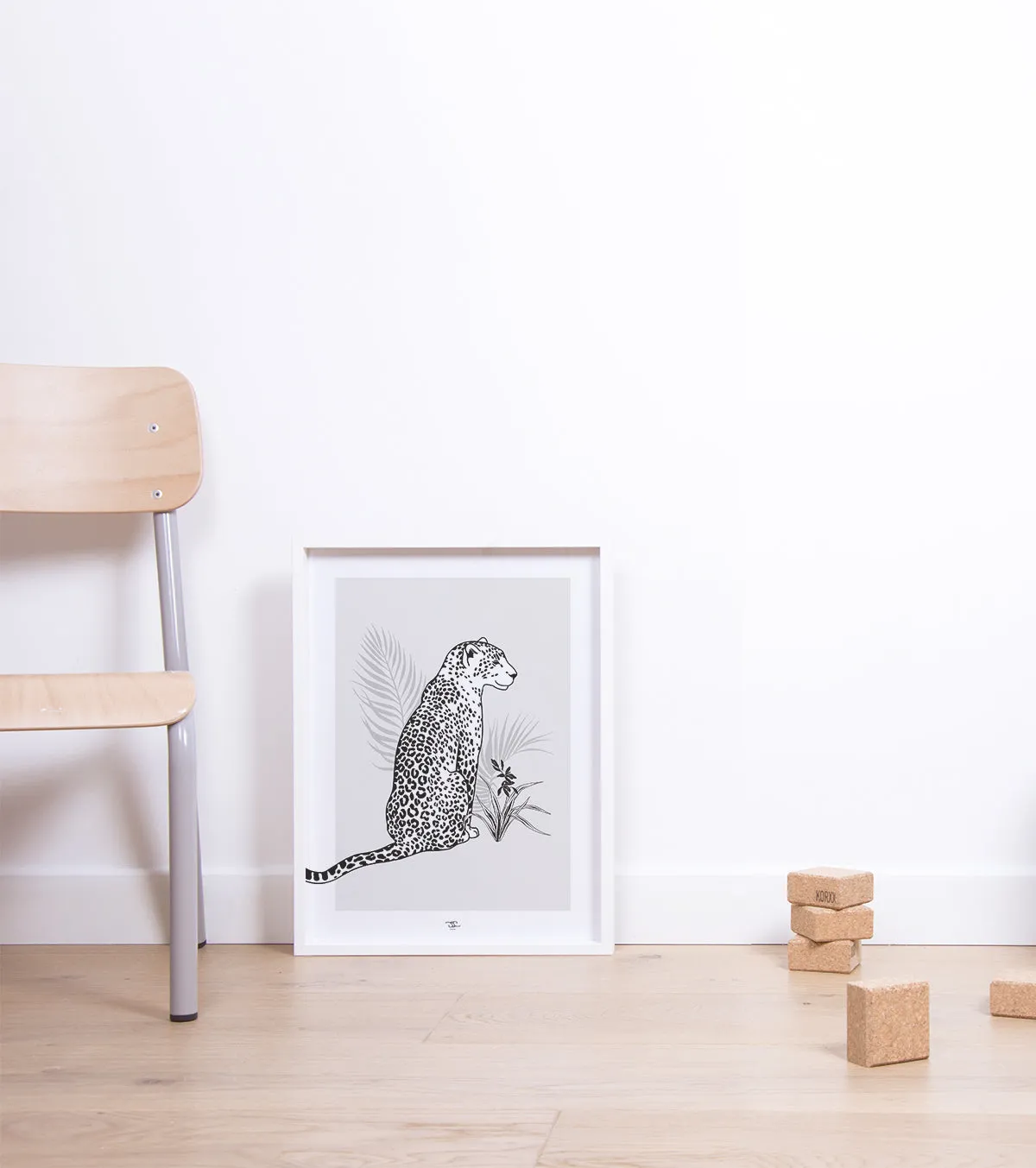 Black Majik - Set Of 2 Art Prints - Leopard