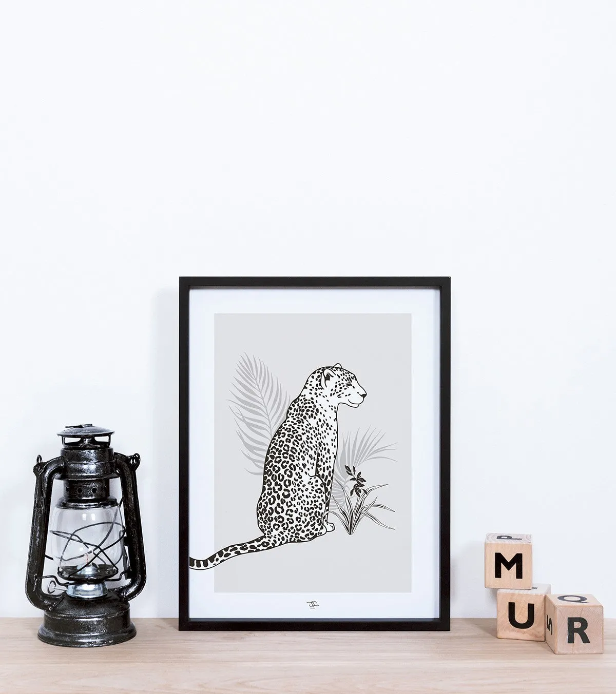 Black Majik - Set Of 2 Art Prints - Leopard