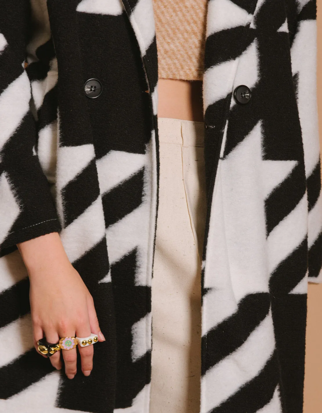Block long coat