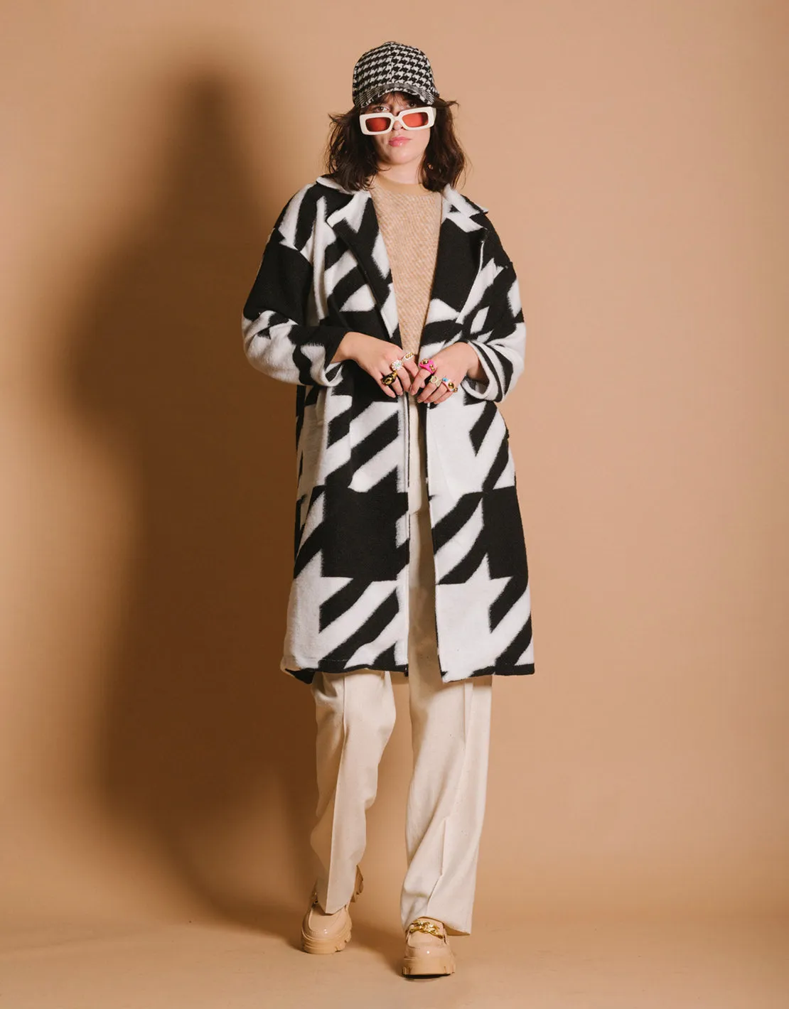 Block long coat