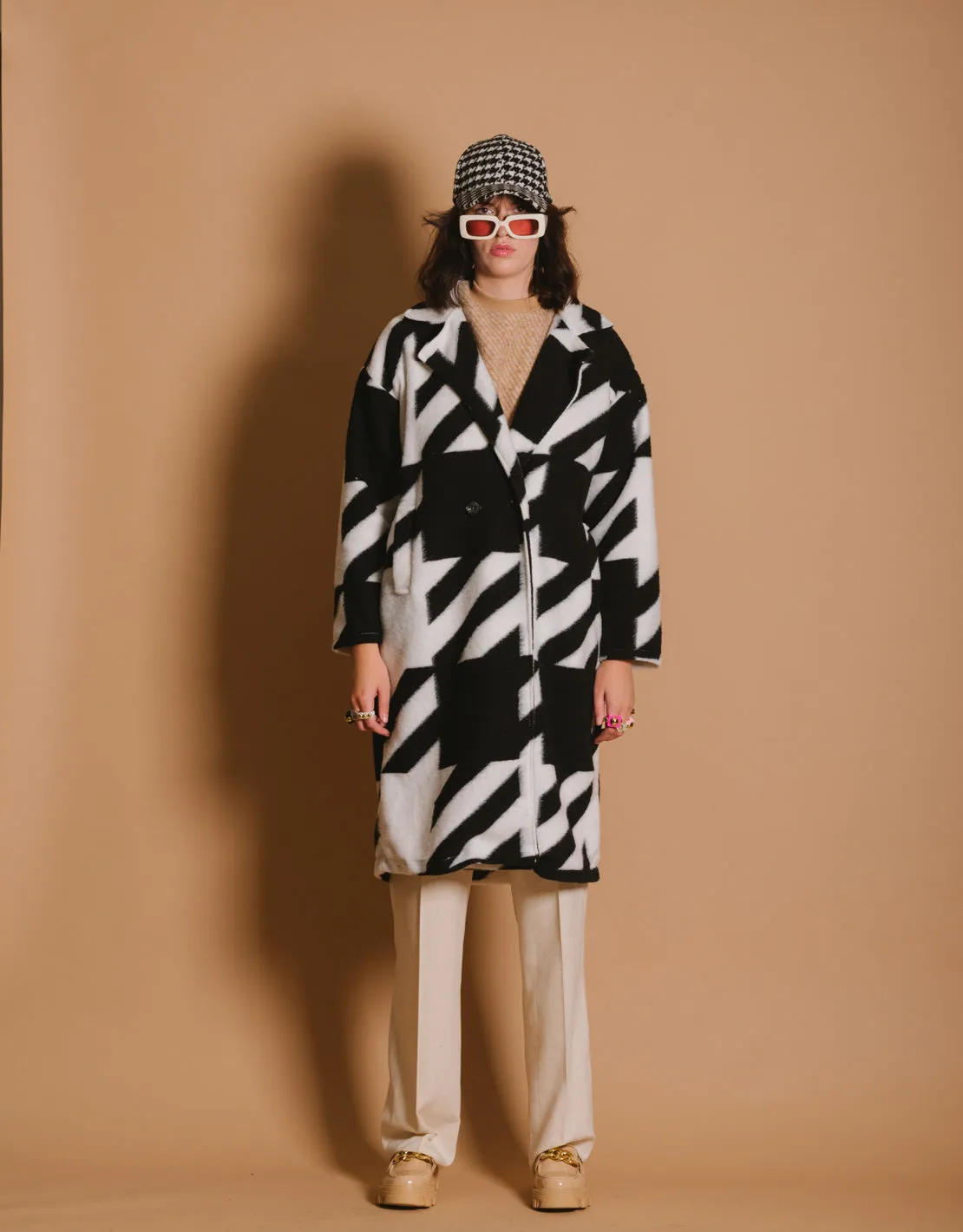 Block long coat