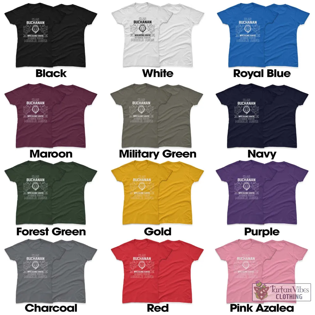 Buchanan Family Crest 2D Cotton Women's T-Shirt Wreaking Havoc Style