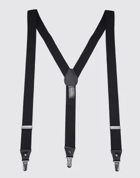Canvas Twill Suspender Bow Tie