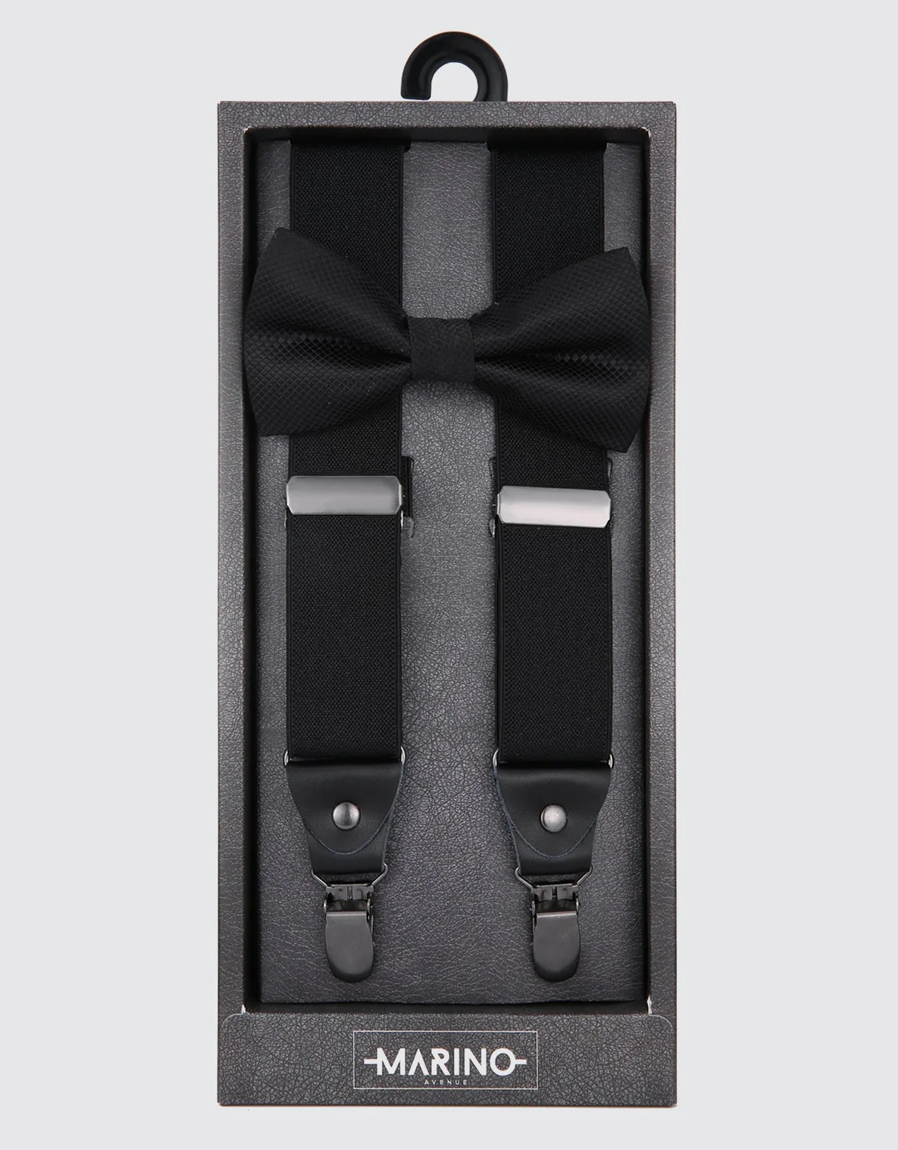 Canvas Twill Suspender Bow Tie