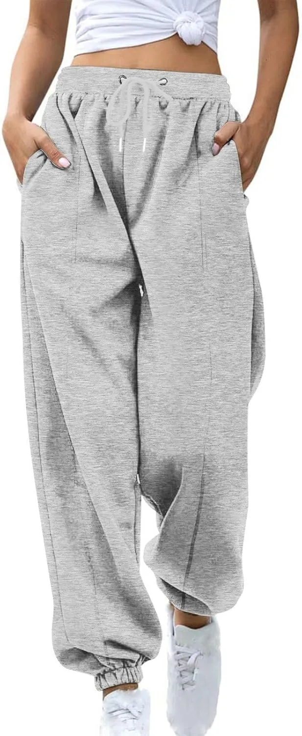 Cargo Pants Women Casual Loose Skin Friendly Jogger Sweatpants Trendy Y2k Drawstring Soft Thermal Baggy Sweatpants