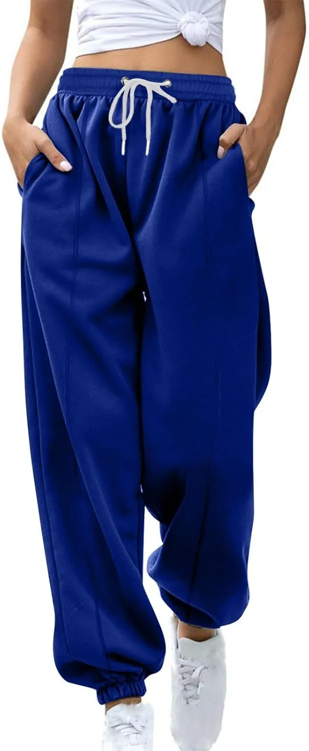 Cargo Pants Women Casual Loose Skin Friendly Jogger Sweatpants Trendy Y2k Drawstring Soft Thermal Baggy Sweatpants