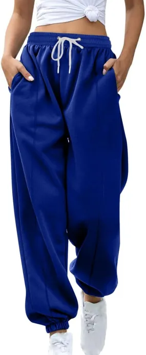 Cargo Pants Women Casual Loose Skin Friendly Jogger Sweatpants Trendy Y2k Drawstring Soft Thermal Baggy Sweatpants