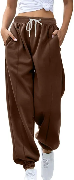 Cargo Pants Women Casual Loose Skin Friendly Jogger Sweatpants Trendy Y2k Drawstring Soft Thermal Baggy Sweatpants