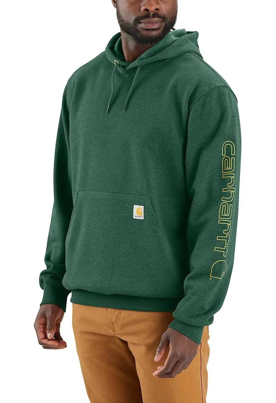 Carhartt&#x20;Hoodie&#x20;Logo&#x20;Sleeve&#x20;Loose&#x20;Fit&#x20;K288&#x20;-&#x20;Frosted&#x20;Balsam