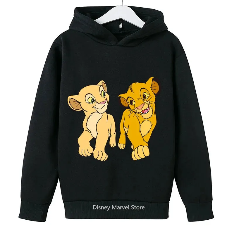 Children's sportswear hoodie Children's hoodie Spring fall boys and girls tops Lion King cartoon printed children's clothing