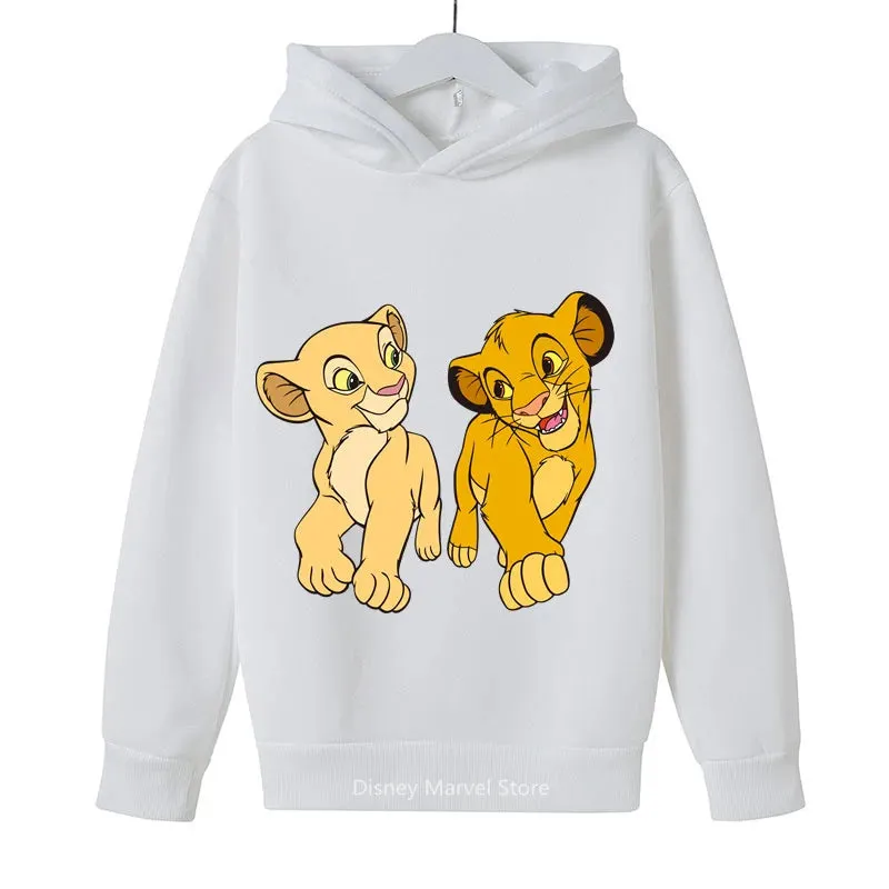 Children's sportswear hoodie Children's hoodie Spring fall boys and girls tops Lion King cartoon printed children's clothing