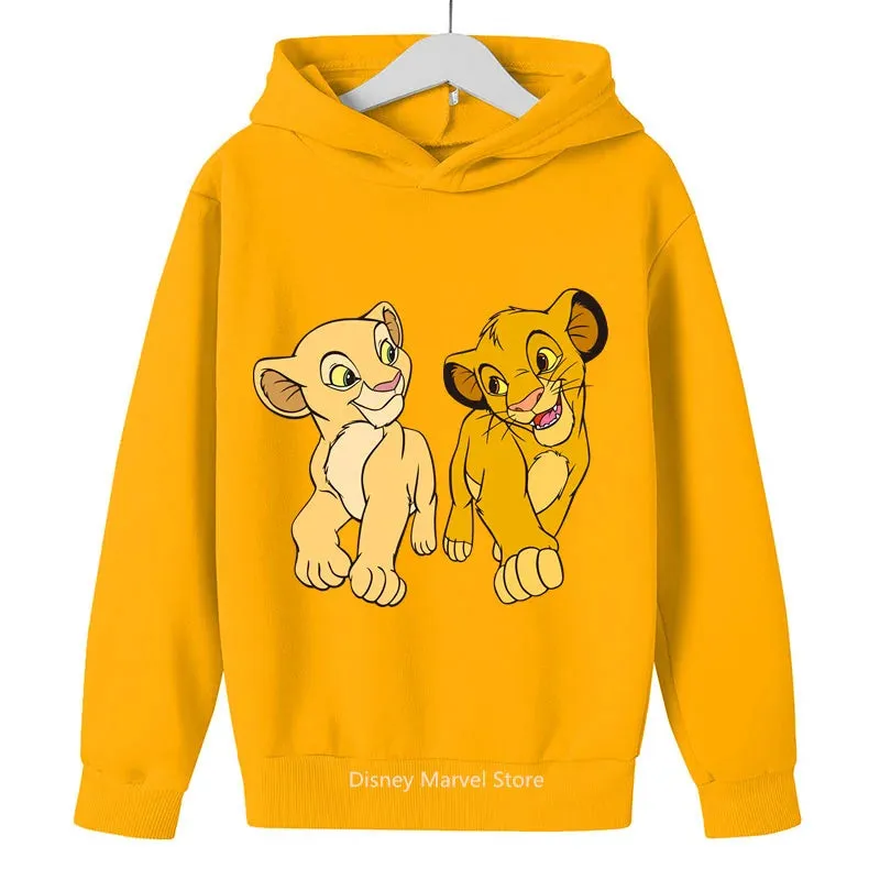 Children's sportswear hoodie Children's hoodie Spring fall boys and girls tops Lion King cartoon printed children's clothing