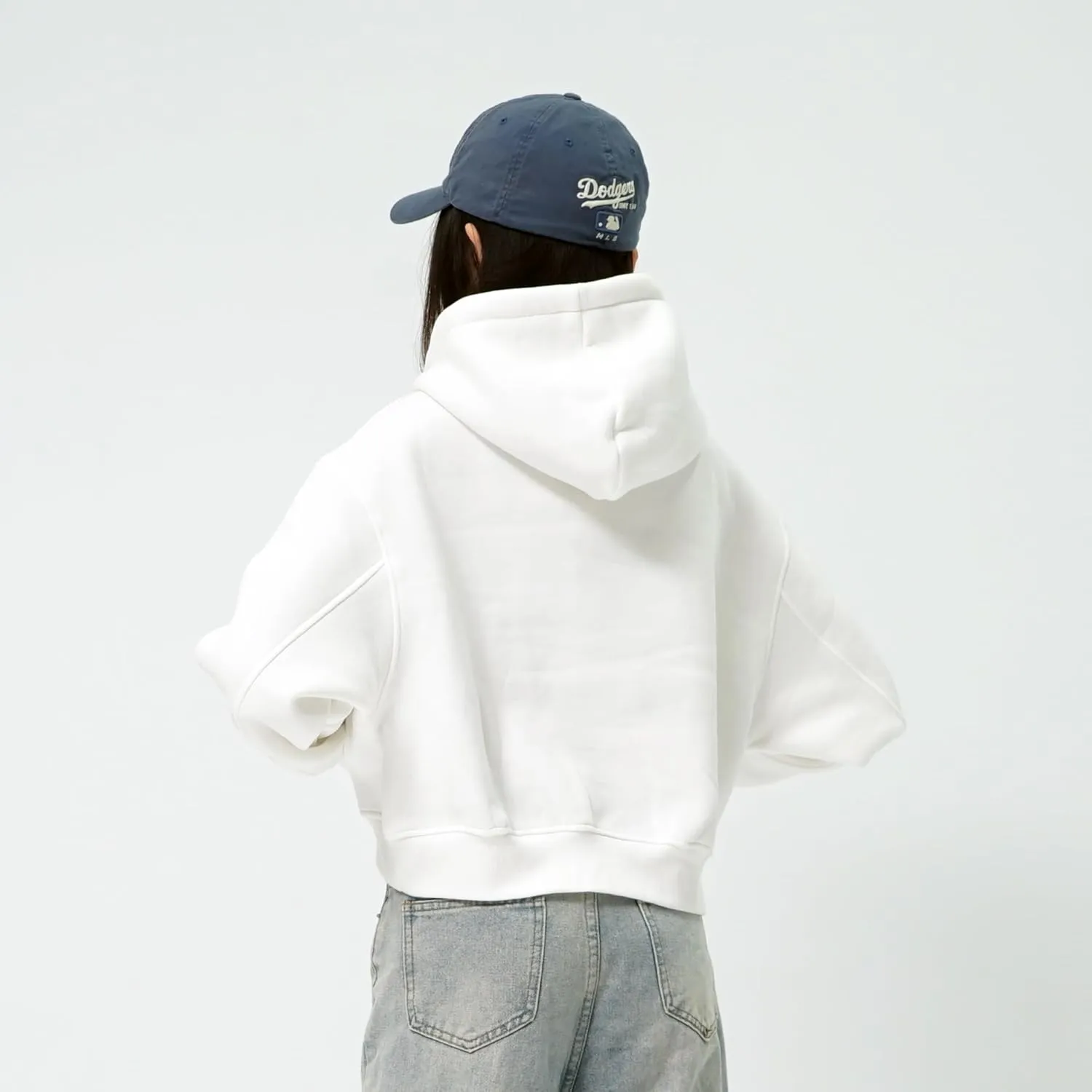 Cropped Hoodie for Women - Winter Fleece Pullover Sweatshirt, Casual Long Sleeve Top Short Hoodie