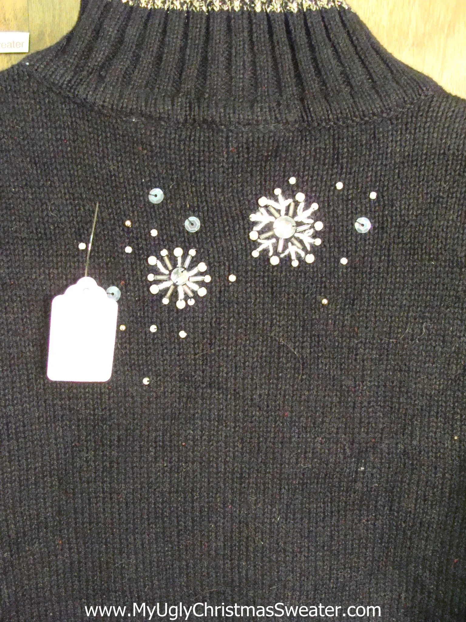 Cute Tacky Wreath and Bow Xmas Sweater