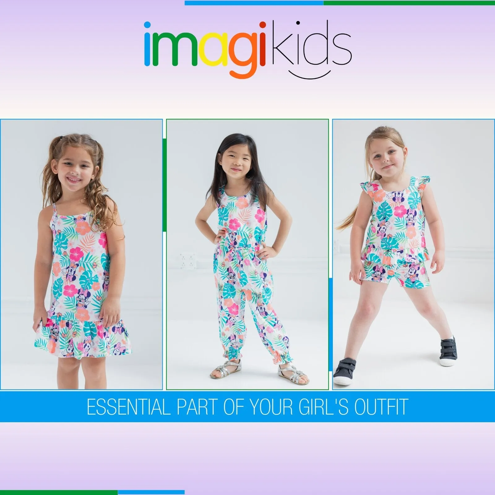 Disney Mickey Mouse Minnie Mouse Girls Sleeveless Dress