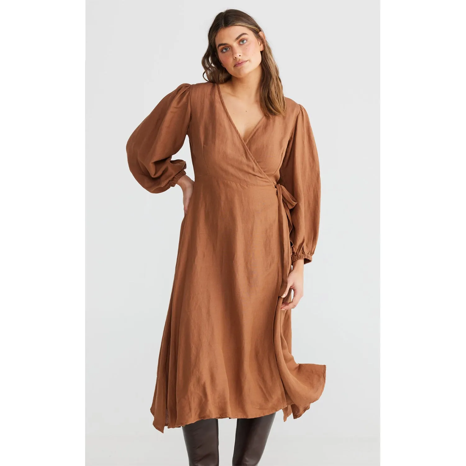 Dress Amor Wrap - Terracotta