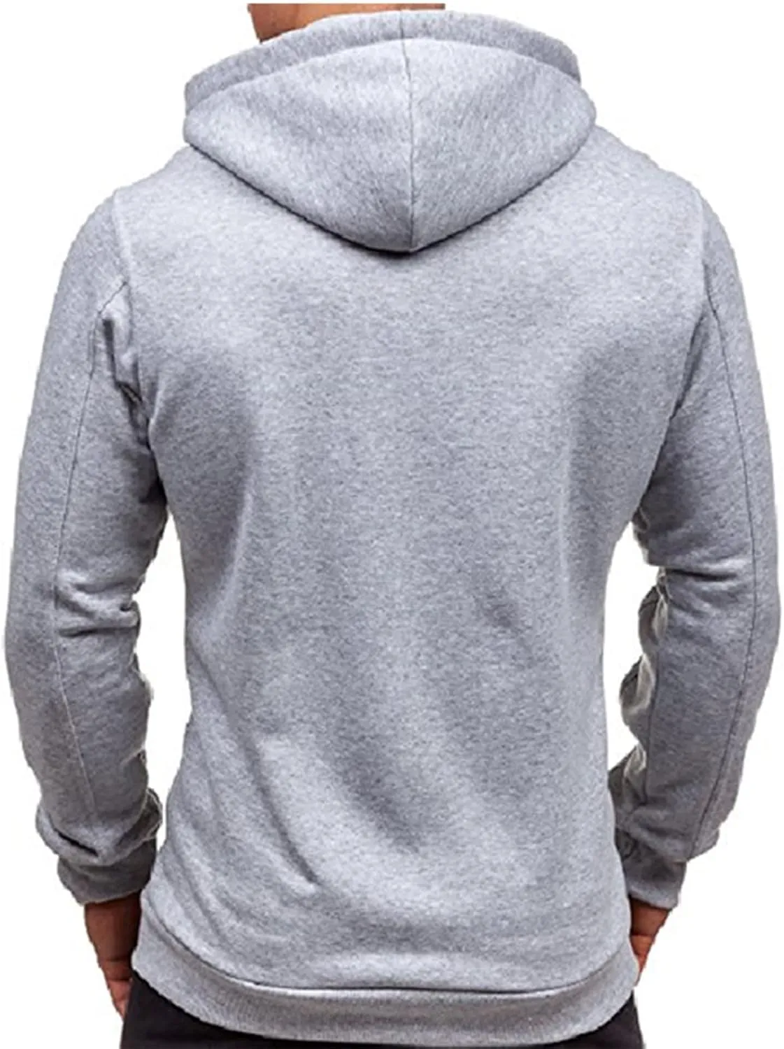 DuDubaby Hoodies for Men Casual Camouflage Sports Sweatshirt Long Sleeve Zipper Hooded Jacket Coat