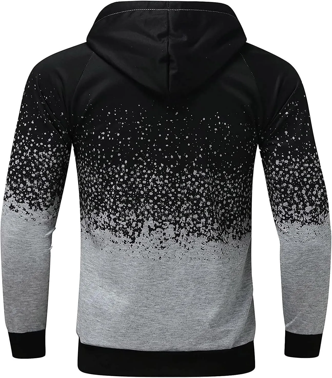 DuDubaby Men's Casual Camouflage Sports Sweatshirt Long Sleeve Zipper Hooded Jacket Coat