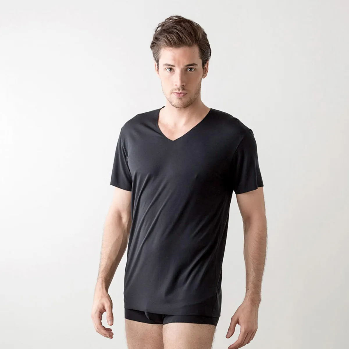 Freeform TENCEL™ Modal Seamless Bonded V-Neck Short Sleeve T-Shirt