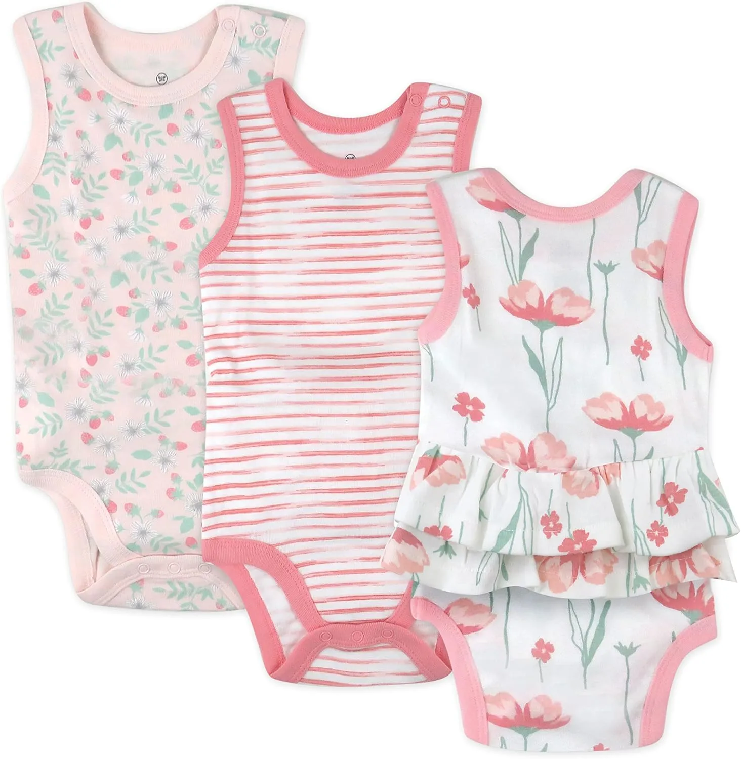 HonestBaby Sleeveless and Cami Bodysuits One-piece 100% Organic Cotton