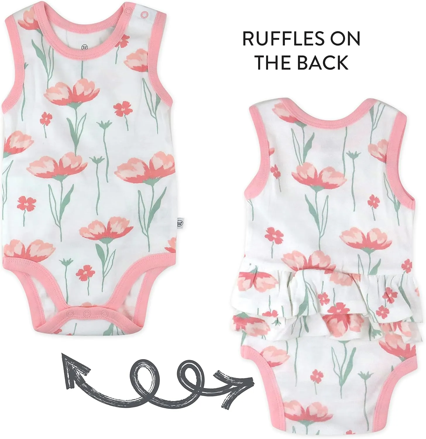 HonestBaby Sleeveless and Cami Bodysuits One-piece 100% Organic Cotton