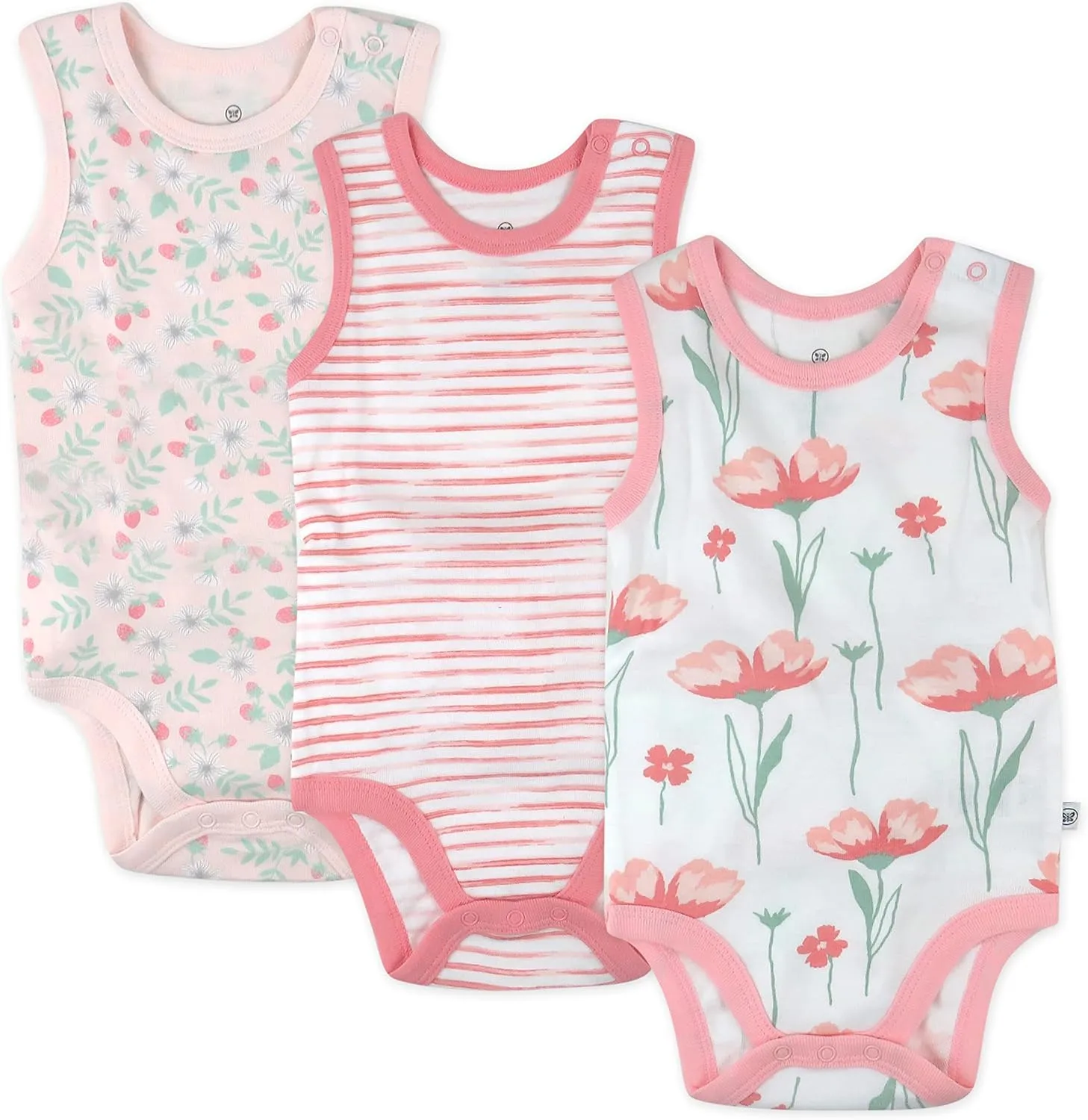 HonestBaby Sleeveless and Cami Bodysuits One-piece 100% Organic Cotton