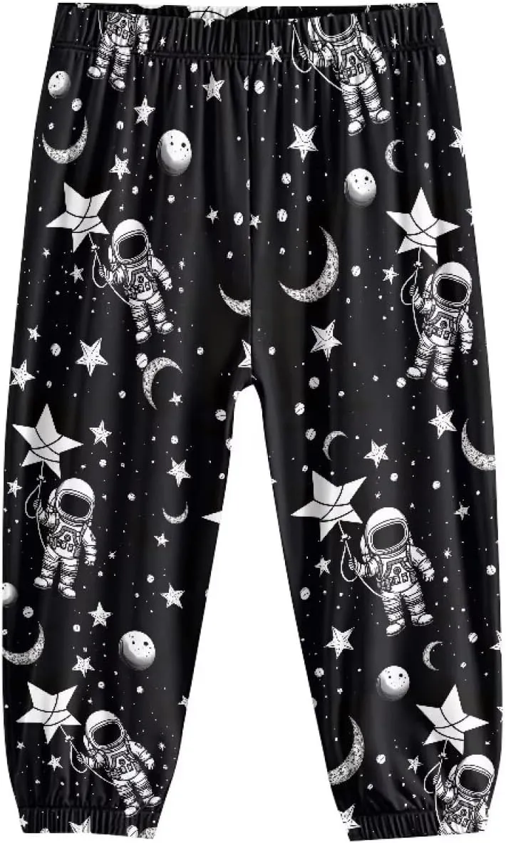 Horeset Girls Baggy Pants High Waisted Sweatpants Loose Legged Bloomers Skin Friendly Trousers for Kids