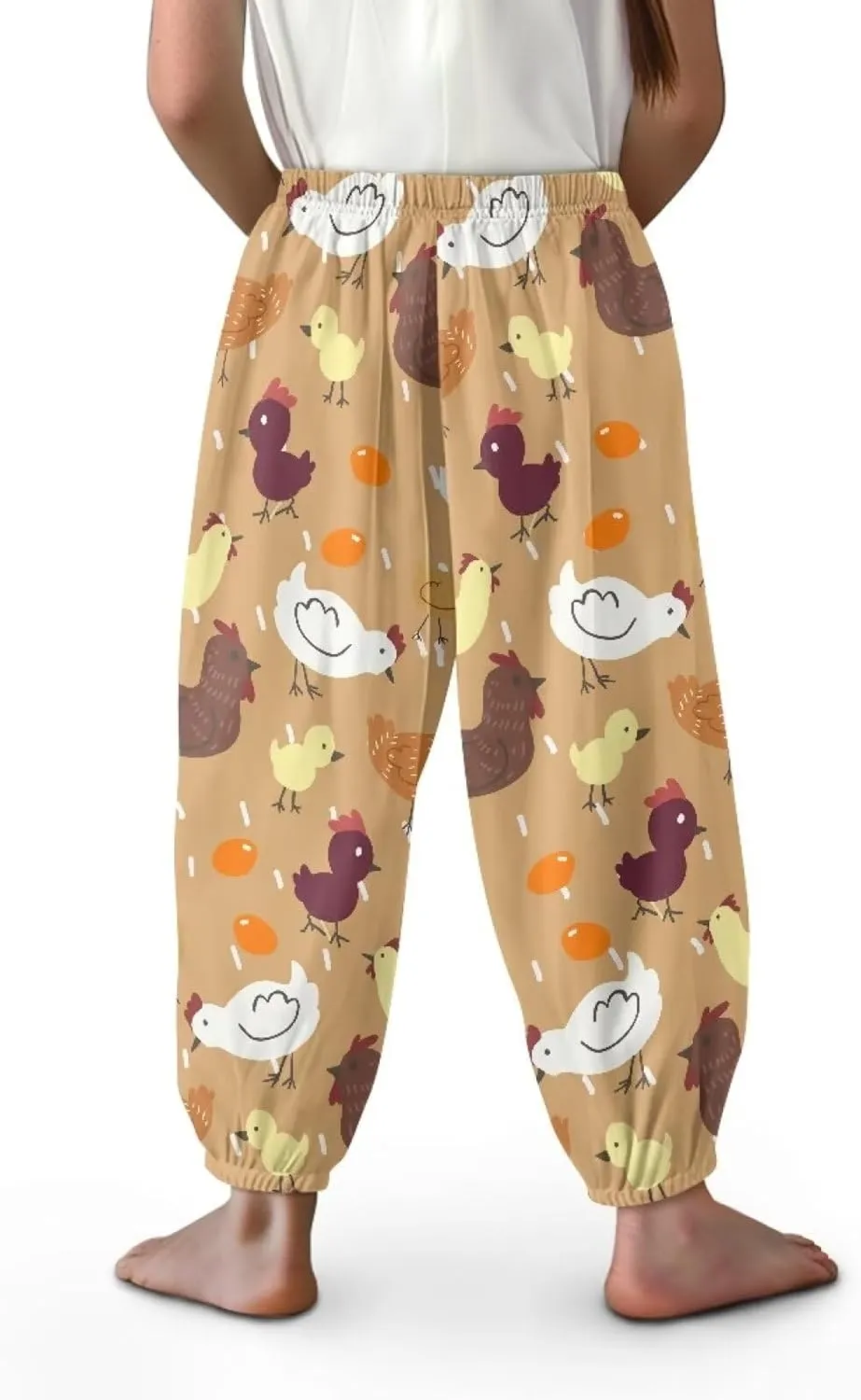 Horeset Girls Baggy Pants High Waisted Sweatpants Loose Legged Bloomers Skin Friendly Trousers for Kids