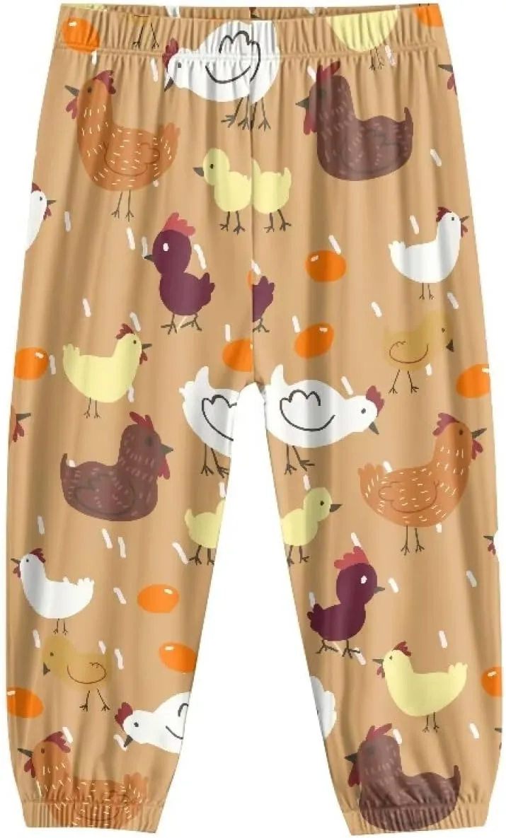 Horeset Girls Baggy Pants High Waisted Sweatpants Loose Legged Bloomers Skin Friendly Trousers for Kids