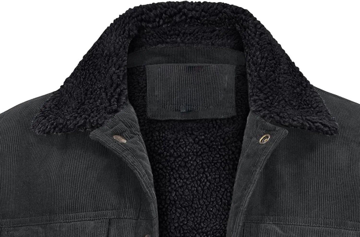 JEsilunmaMY Men's Button Down Corduroy Jacket Long Sleeve Sherpa Lined Trucker Jacket Casual Cotton Cargo Warm Winter Jacket