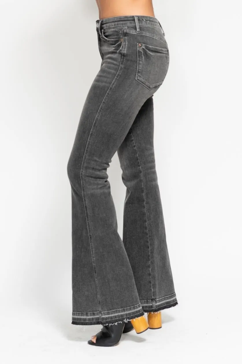 Judy Blue Gray Release Hem Flare