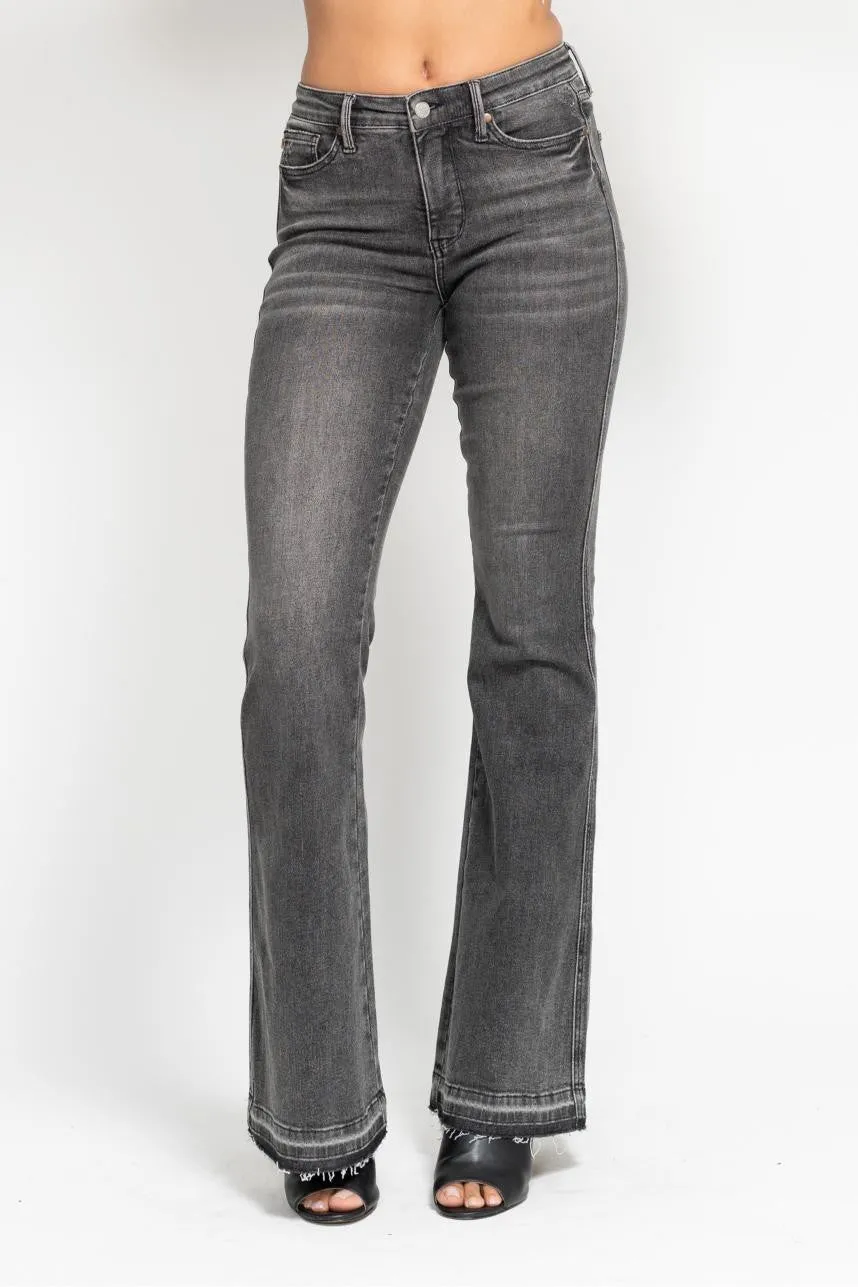 Judy Blue Gray Release Hem Flare