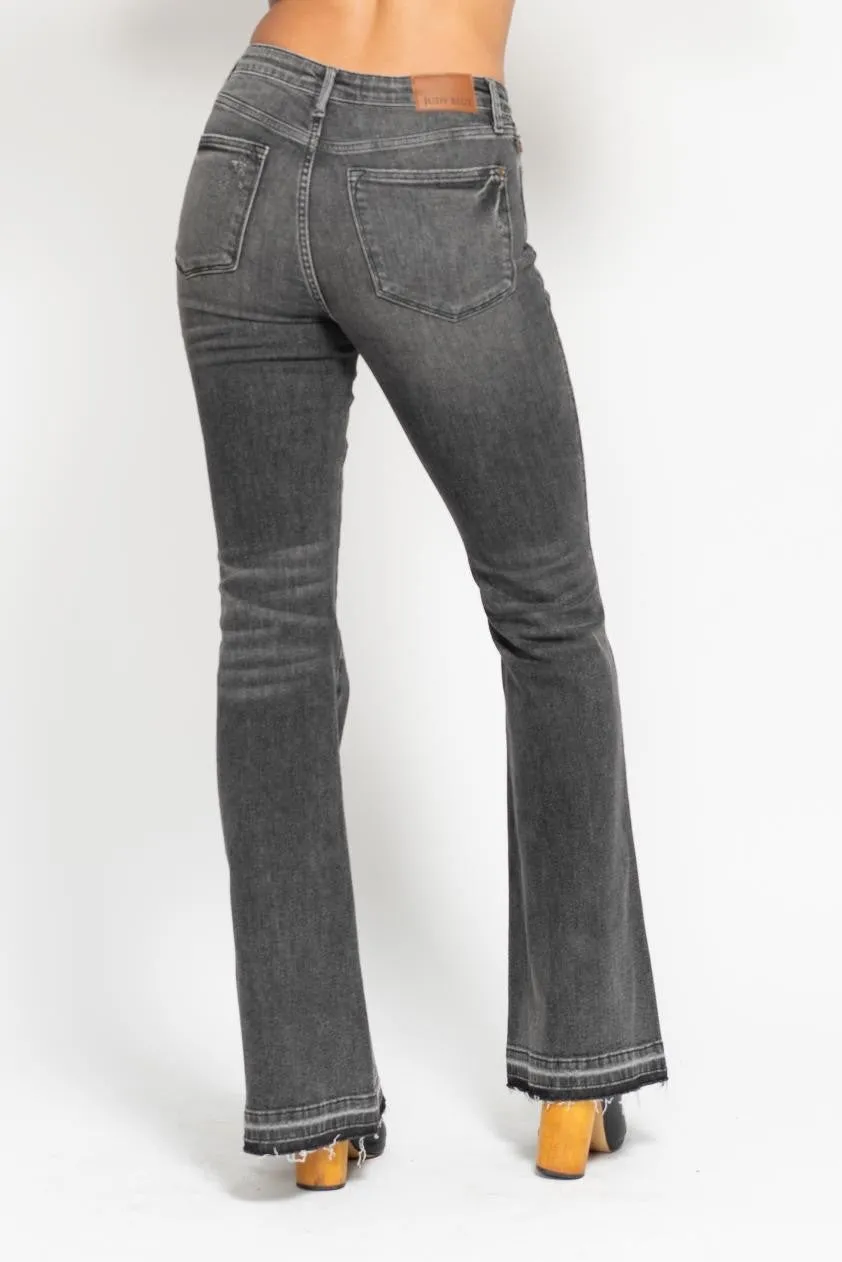 Judy Blue Gray Release Hem Flare