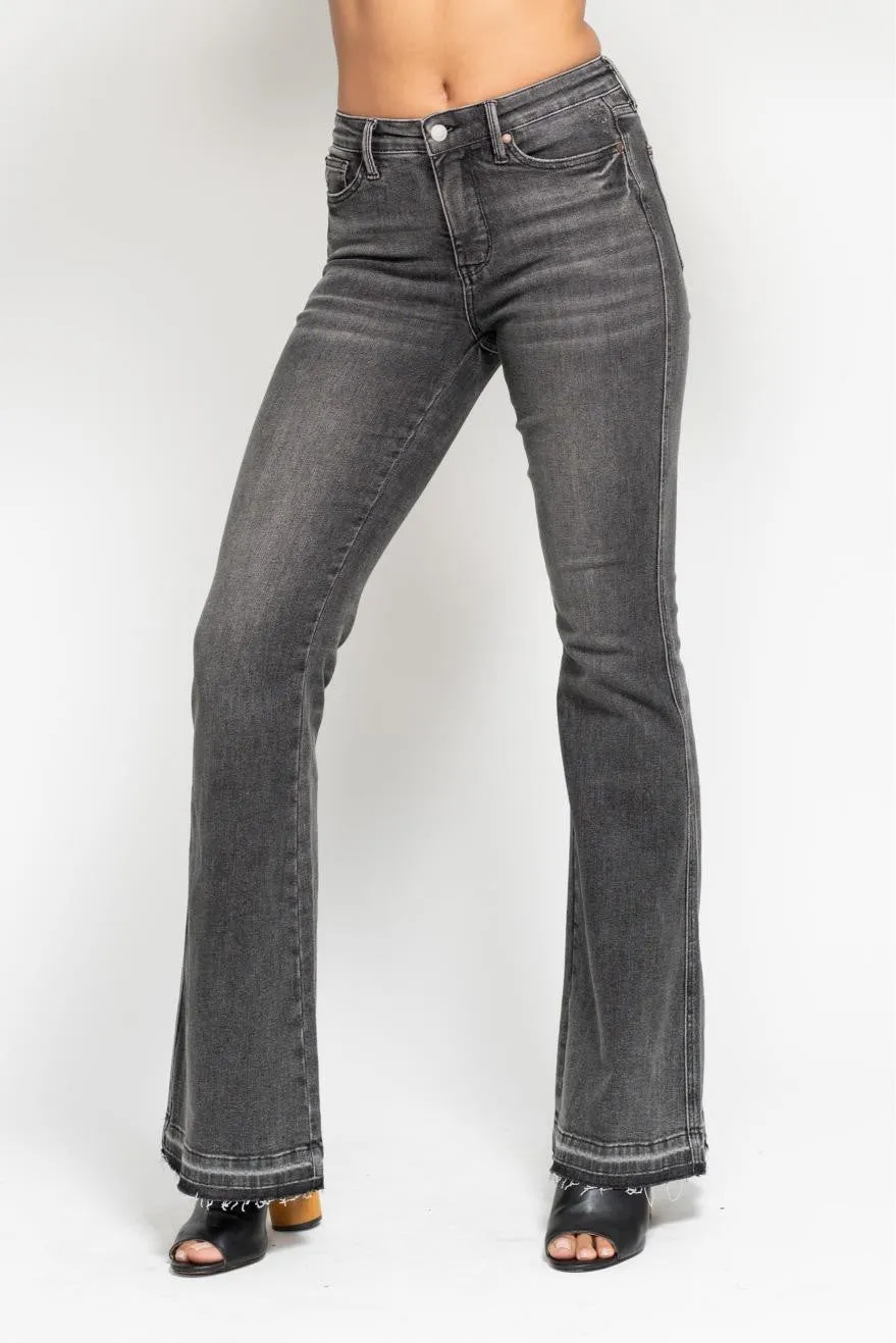 Judy Blue Gray Release Hem Flare