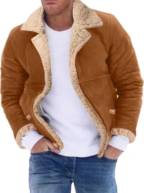 LCMTWX Men's Thicken Warm Winter Coat Stand Collar Knitted Splice Sweater Coat Casual Cardigan Stylish Winter Jackets for