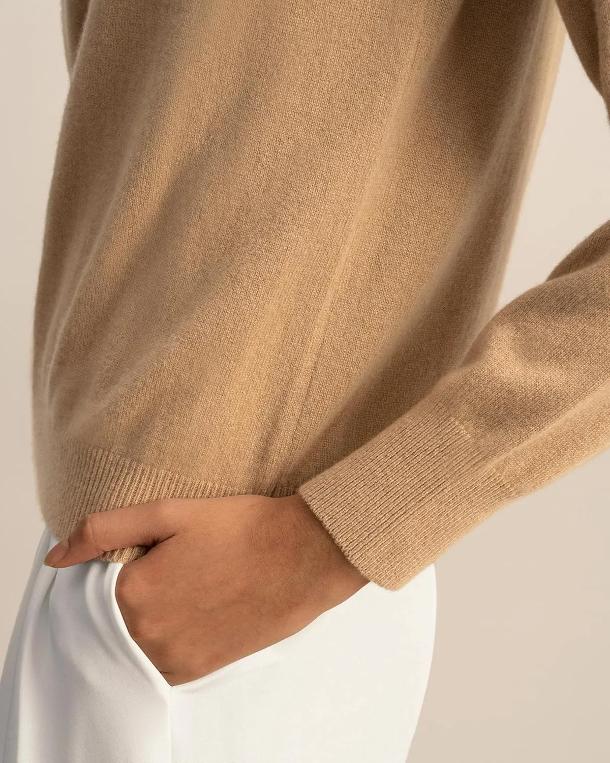 LilySilk 100% Baby Cashmere Sweater for Women Basic Pullover Soft & Skin-Friendly Cropped Sweater Top