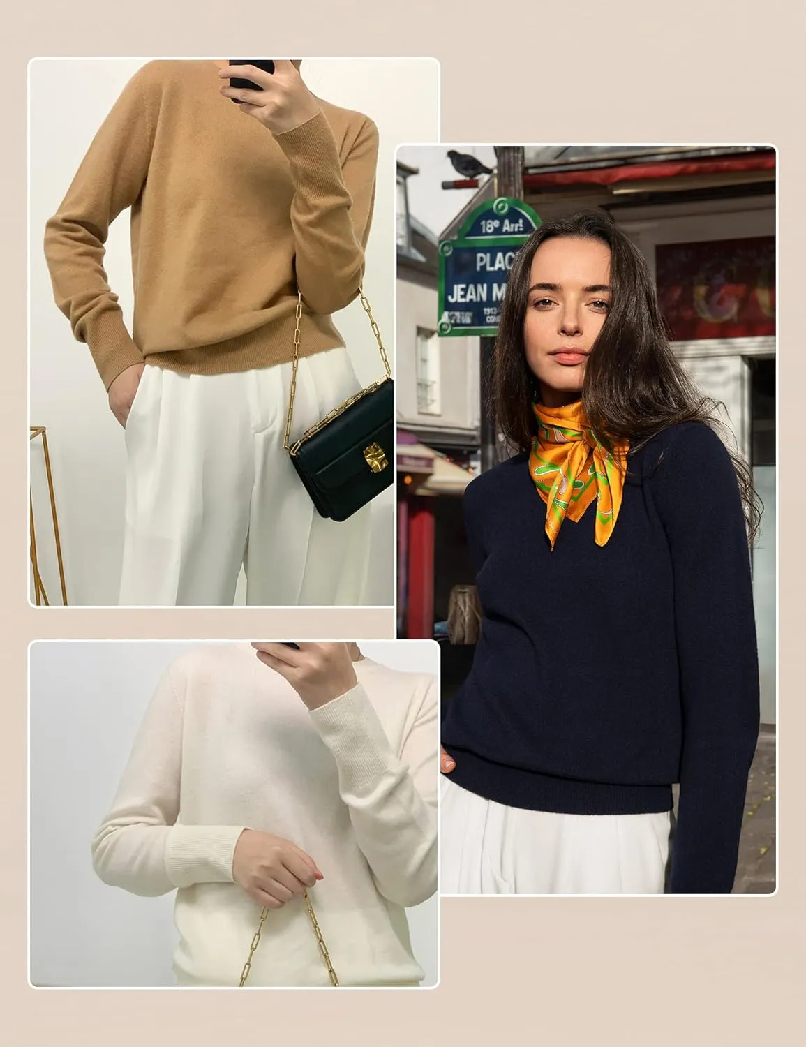 LilySilk 100% Baby Cashmere Sweater for Women Basic Pullover Soft & Skin-Friendly Cropped Sweater Top