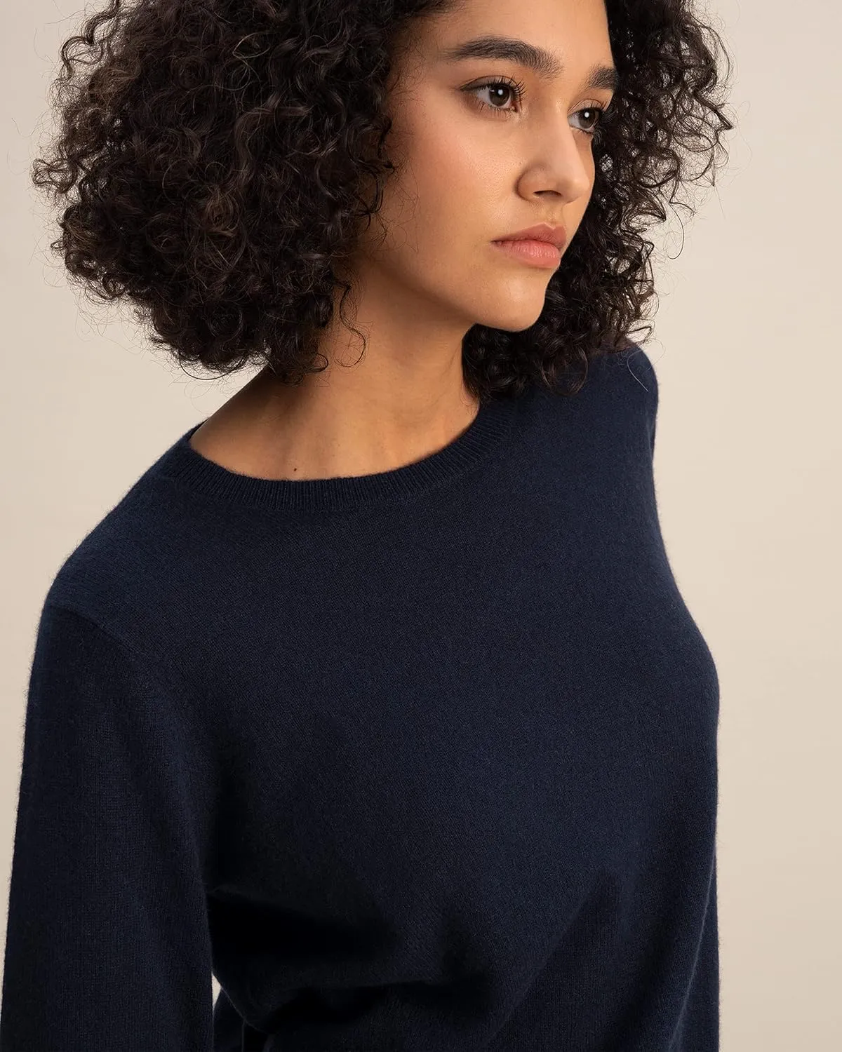 LilySilk 100% Baby Cashmere Sweater for Women Basic Pullover Soft & Skin-Friendly Cropped Sweater Top