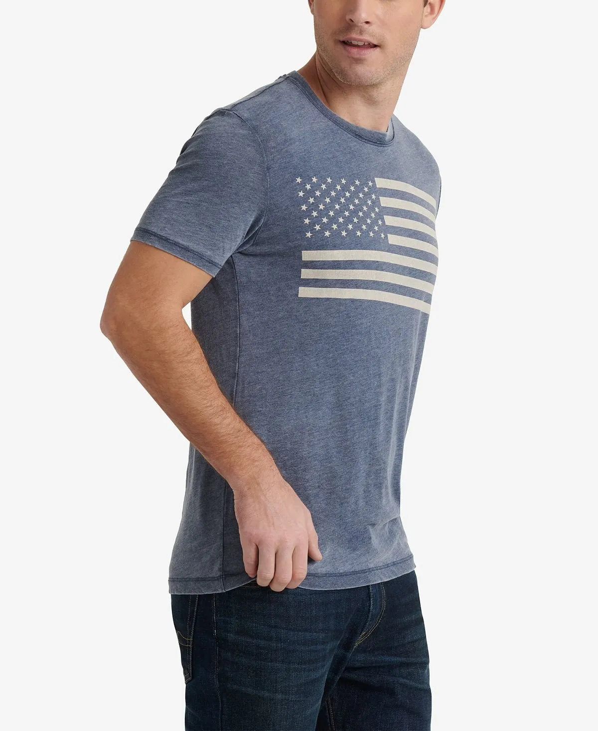 Lucky Brand Men's US Flag Graphic Short Sleeve T-Shirt multi