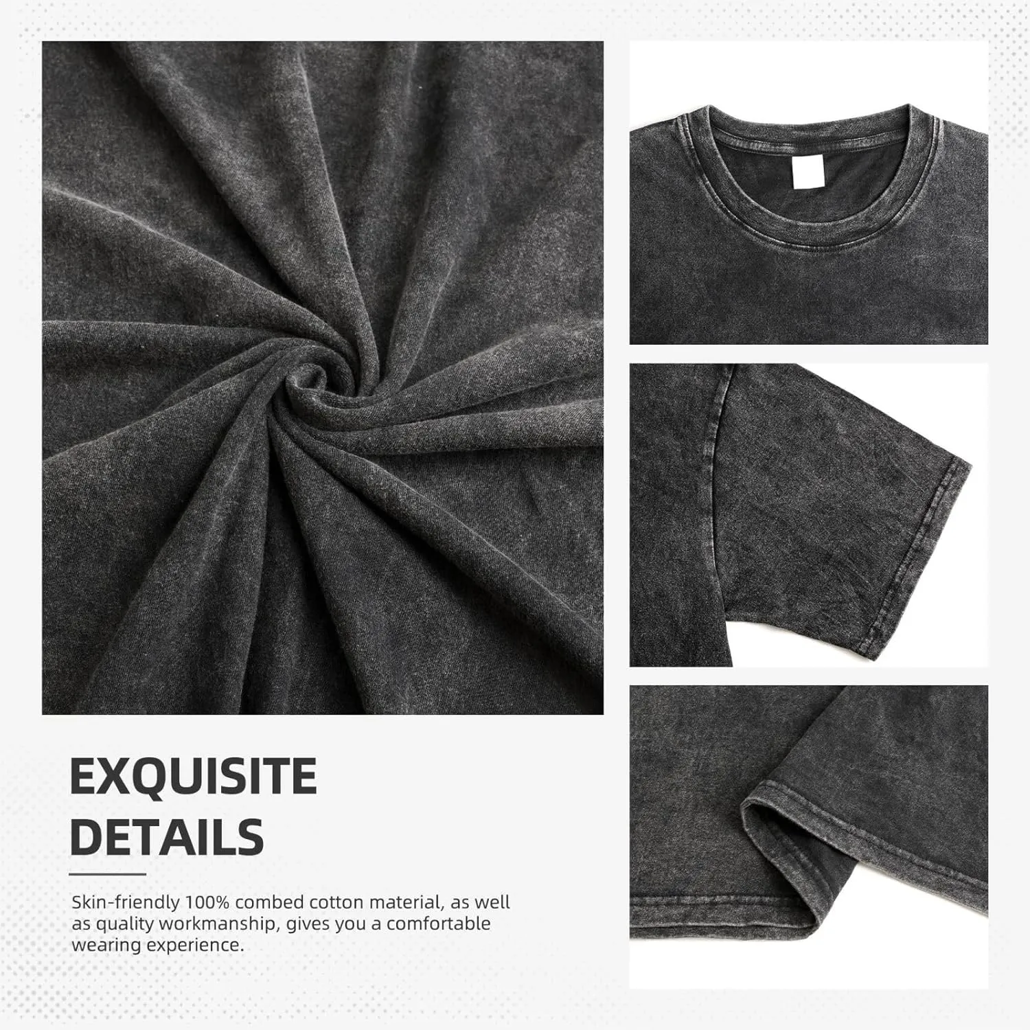 Men T Shirt Short Sleeve Crewneck Tee Summer Beach Tops Comfortable Cotton Shirt
