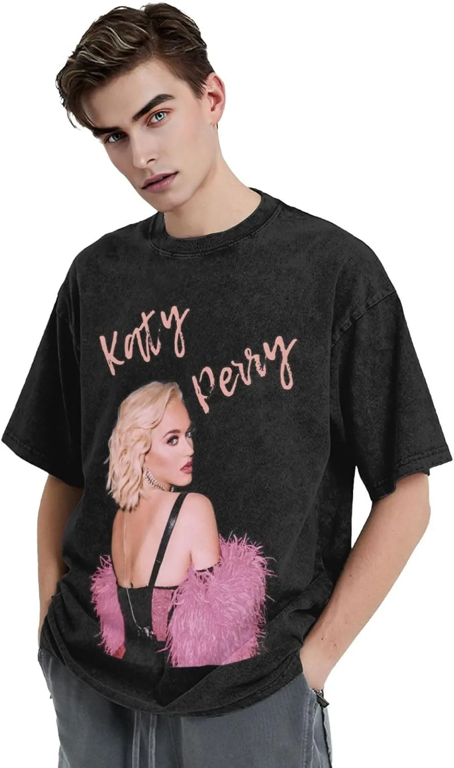 Men T Shirt Short Sleeve Crewneck Tee Summer Beach Tops Comfortable Cotton Shirt