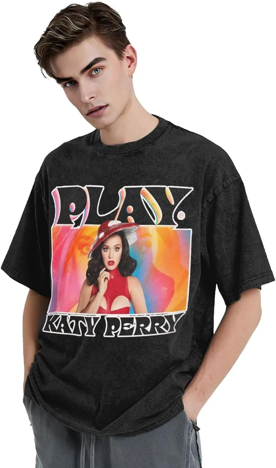 Men T Shirt Short Sleeve Crewneck Tee Summer Beach Tops Comfortable Cotton Shirt