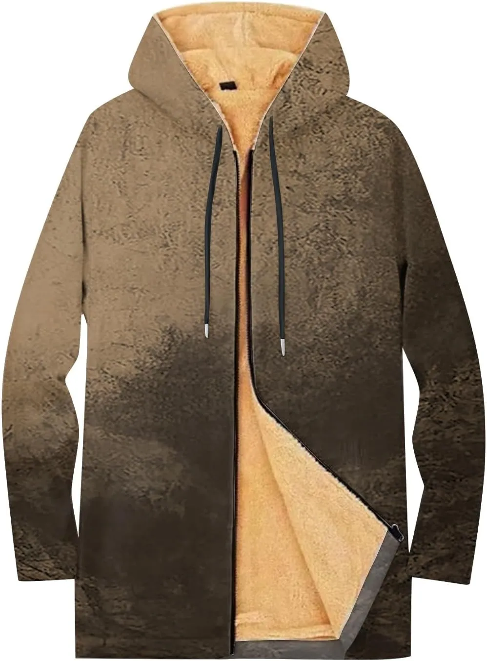 Mens Sherpa Lined Hoodie Zip Up Warm Winter Hoodies Fleece Heavyweight Casual Hooded